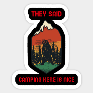 Camping rage beat Sticker